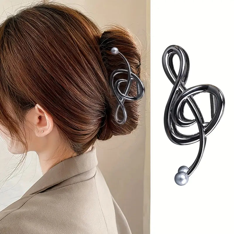 Treble Clef Hair Claw Clip