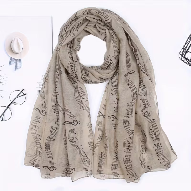 Scarf - Music Stave Print