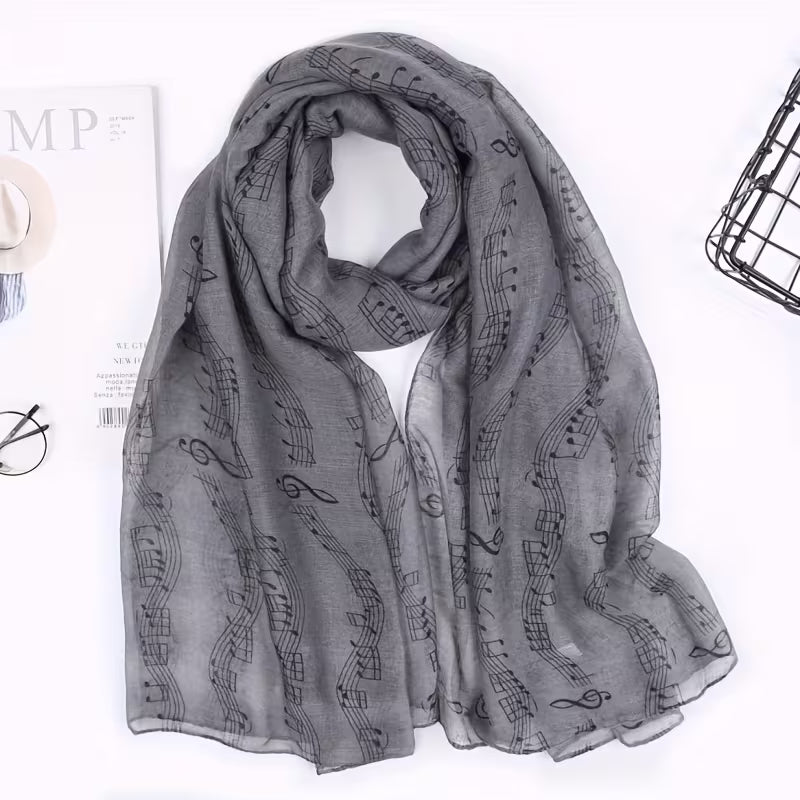 Scarf - Music Stave Print