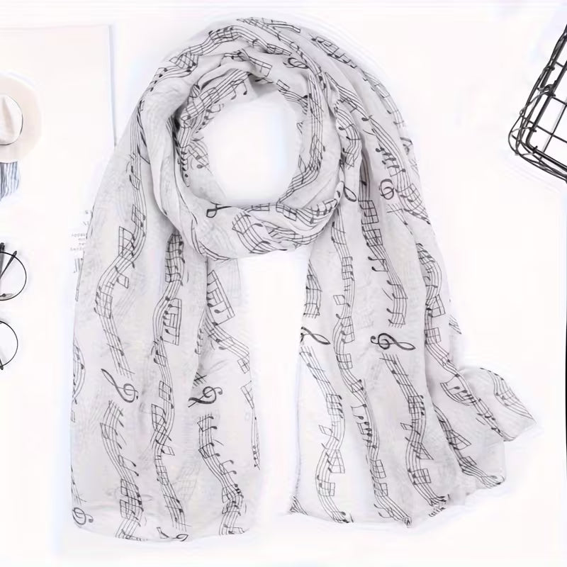 Scarf - Music Stave Print