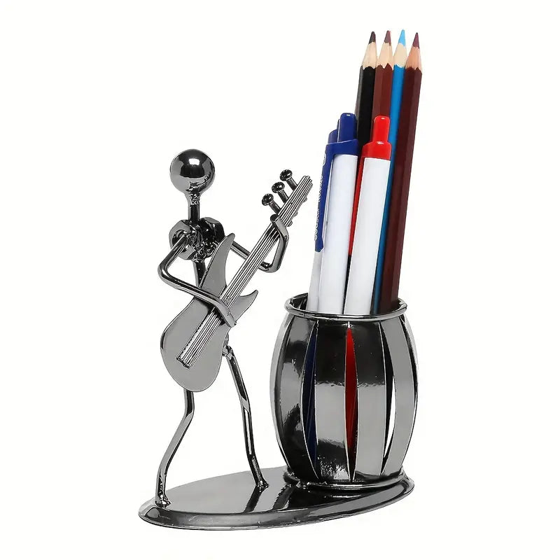 Metal Guitar Desktop Pen Holder