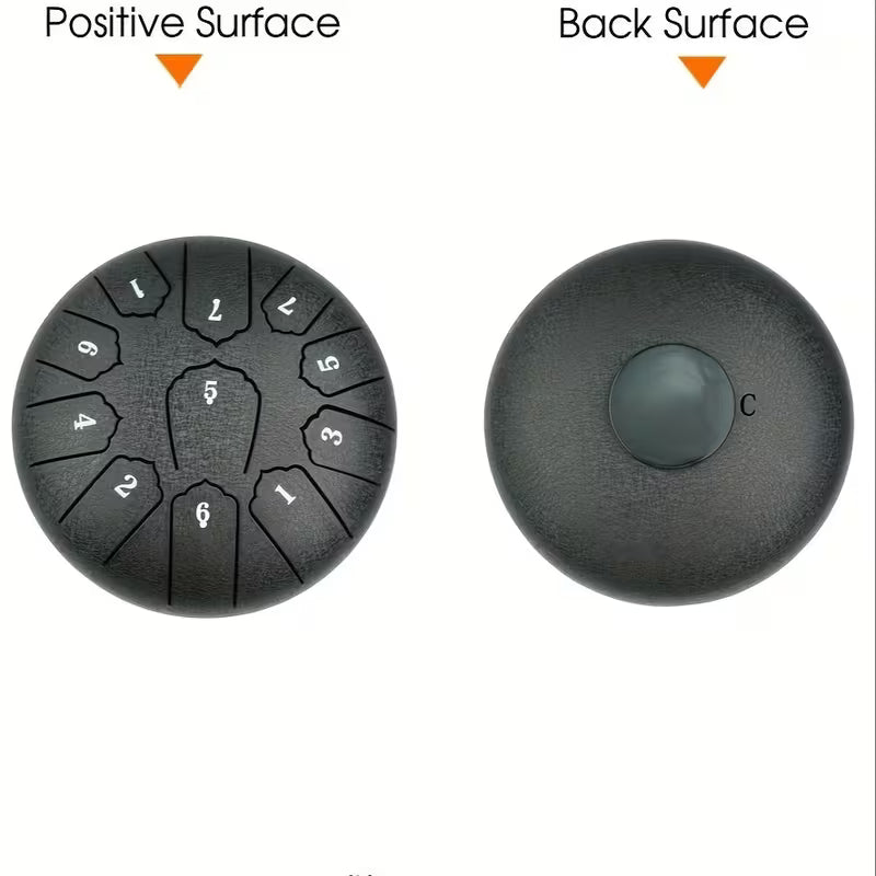 Steel Tongue Drum - 6 inch, 11 Notes