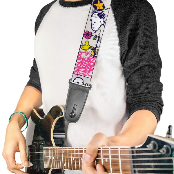 Licensed Peanuts Snoopy and Woodstock Guitar Strap