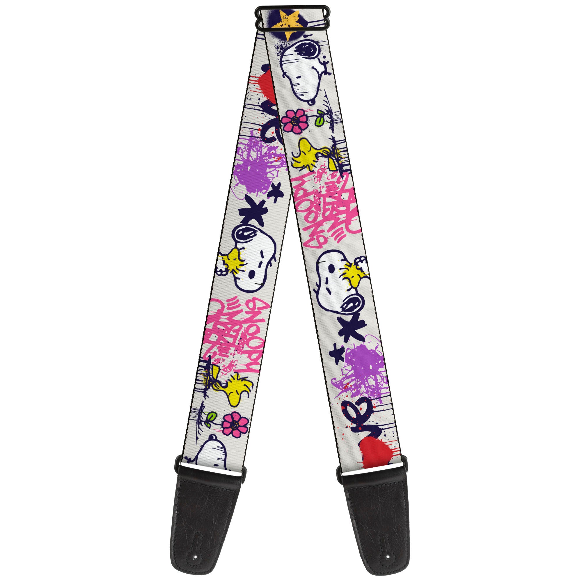 Licensed Peanuts Snoopy and Woodstock Guitar Strap