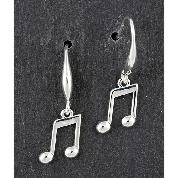 Silver Plated Notes Earrings