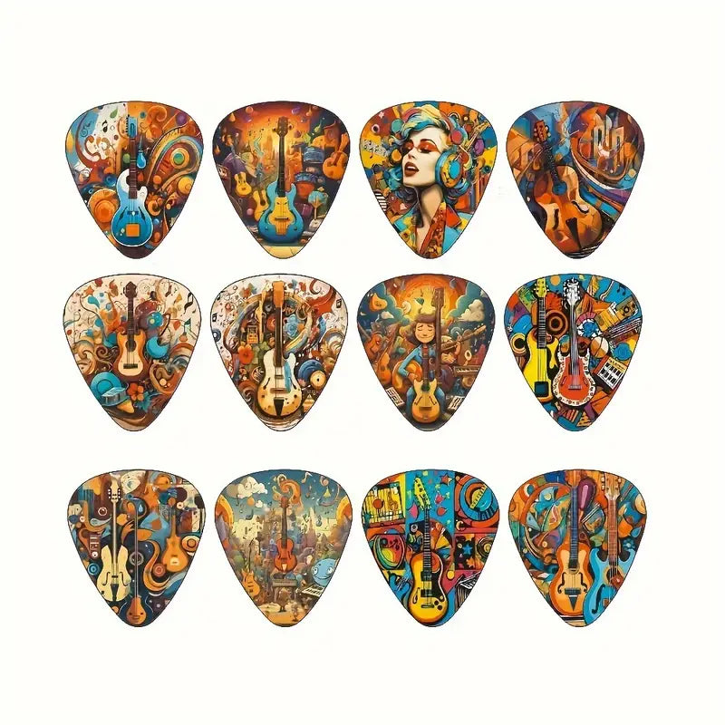 Painted Theme Guitar Pick