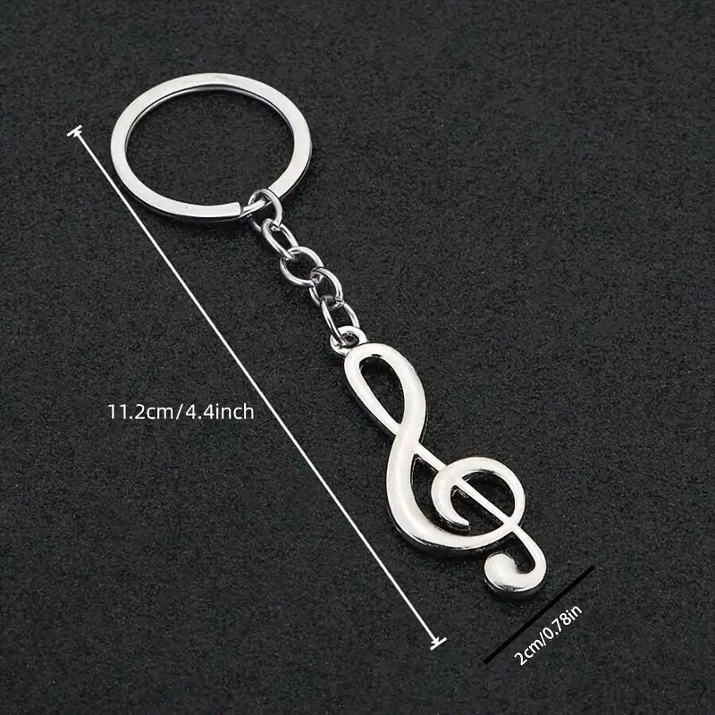 R Crafts Multicolour Treble Clef Keyring