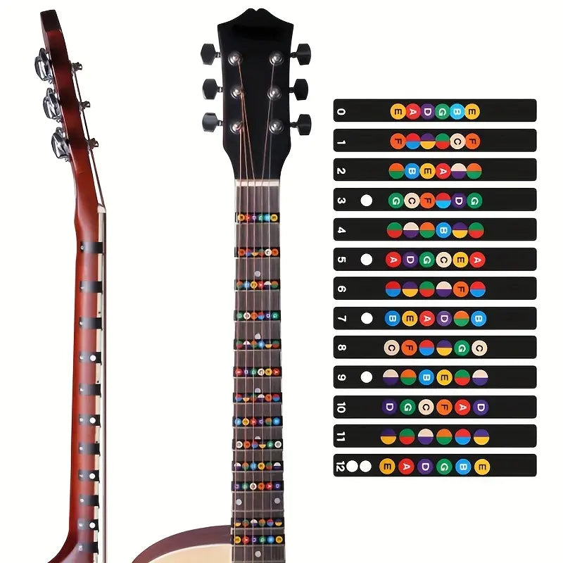 PVC Guitar Fretboard Note Decal