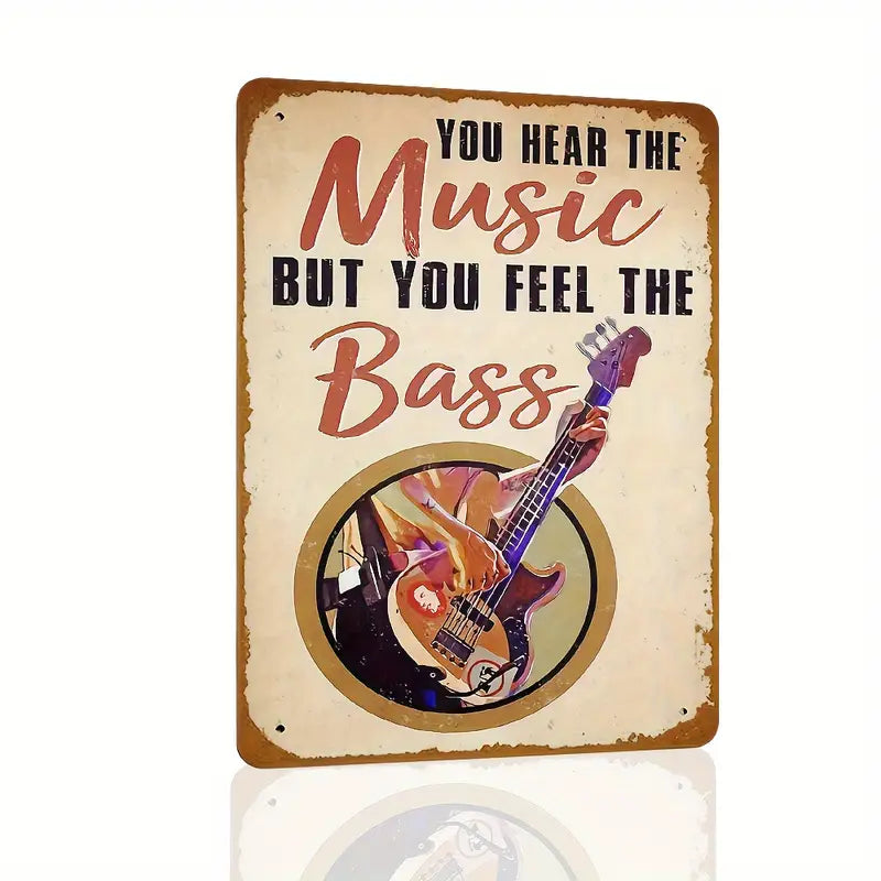 Bass Guitar Poster - You Hear The Music But You Feel The Bass