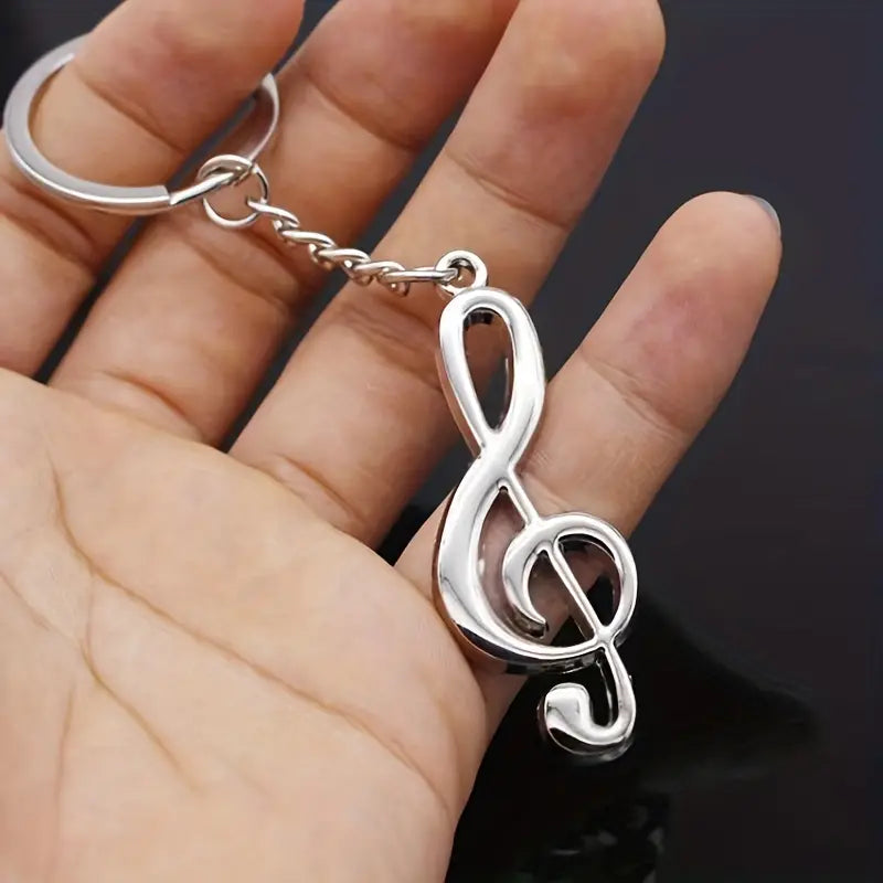 Silver Treble Clef Keyring