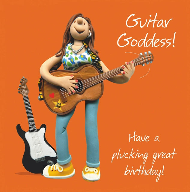 Greetings Card Guitar Goddess Birthday