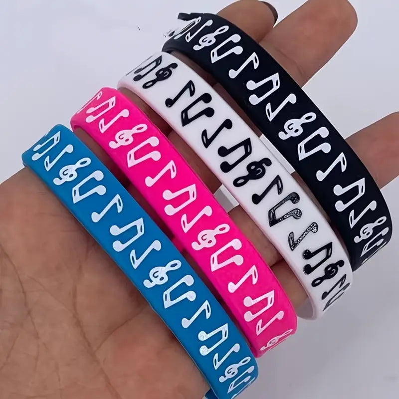 Silicone Music Note Wristband