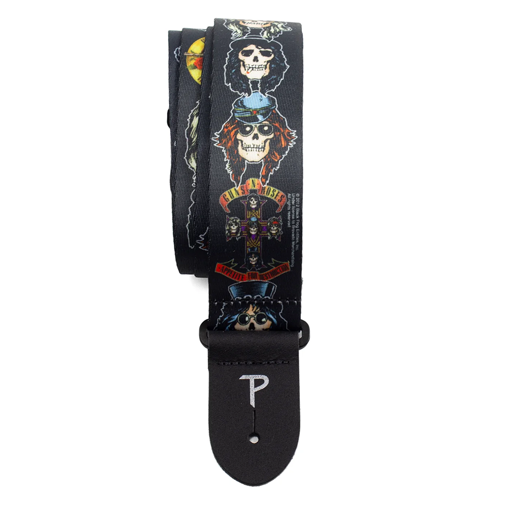 Perri's Polyester Guitar Strap ~ Guns 'n' Roses ~ Skulls