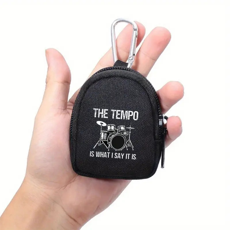Drums Tempo Coin Pouch with Keychain