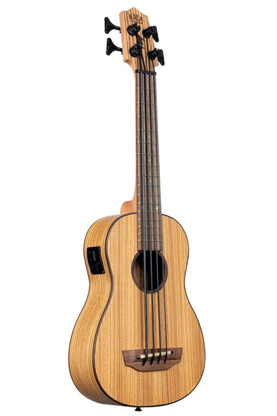 Kala Electro-Acoustic Zebrawood U-Bass (UBASS-ZEB-FS)