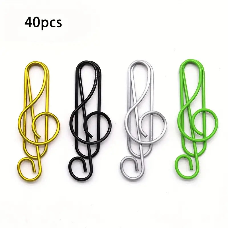 40 Treble Clef Paper Clips