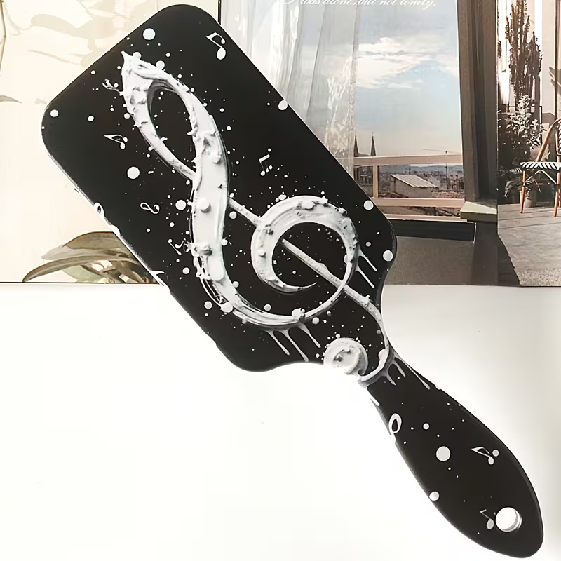Treble Clef Pattern Hair Brush