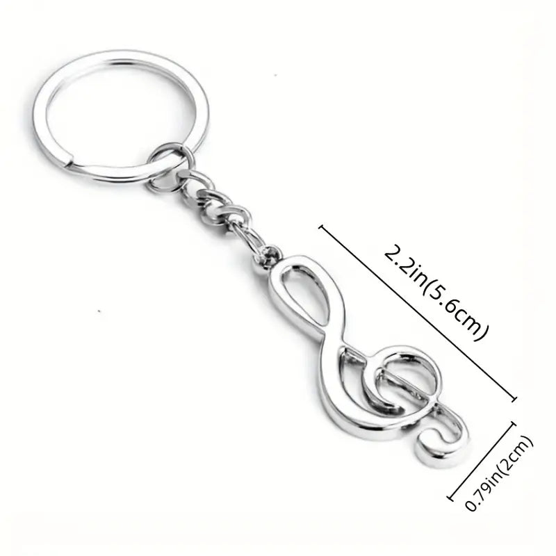 Silver Treble Clef Keyring