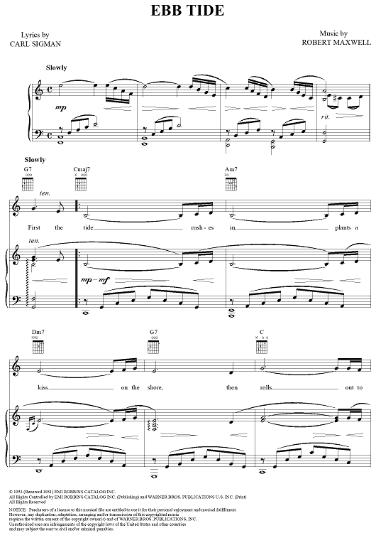 Ebb Tide - Sigman/Maxwell - Single