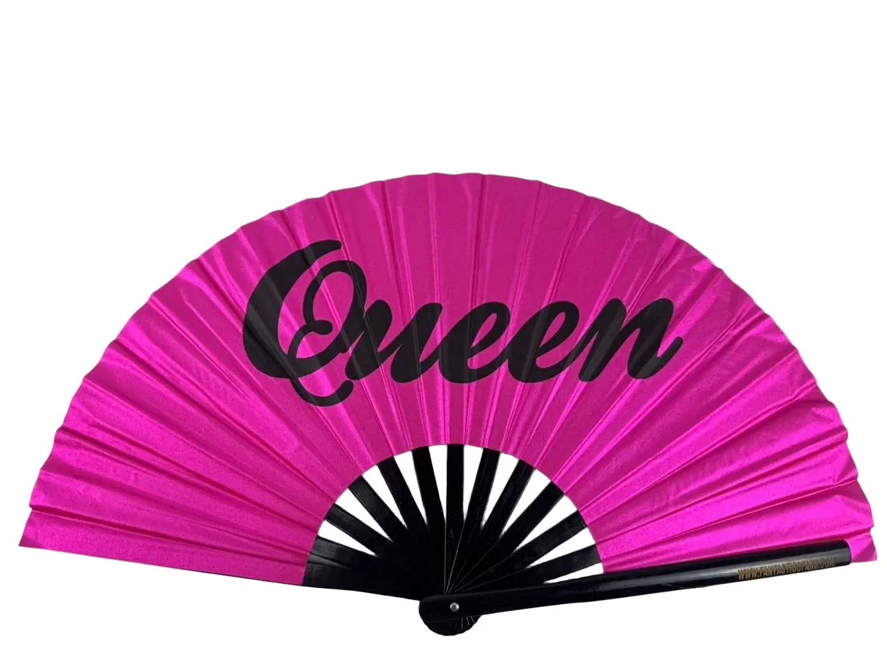 Queen Glitter Script 33cm fan
