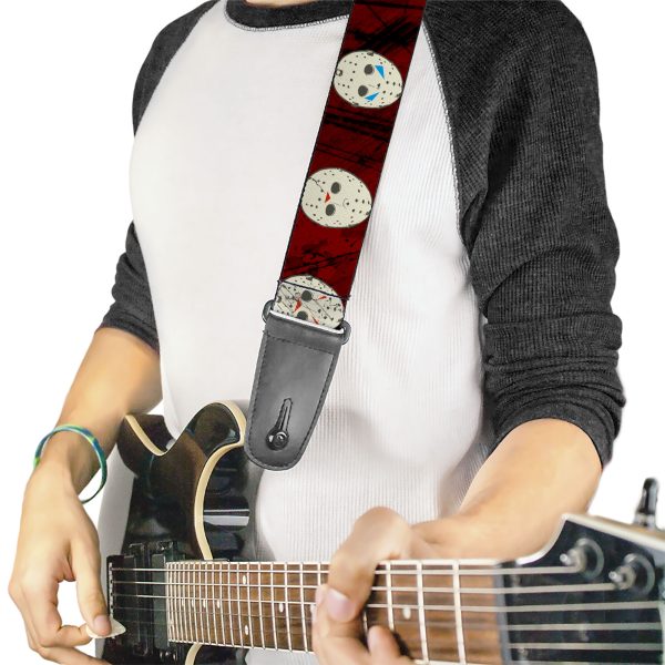 Licensed Friday the 13th Hockey Mask Guitar Strap
