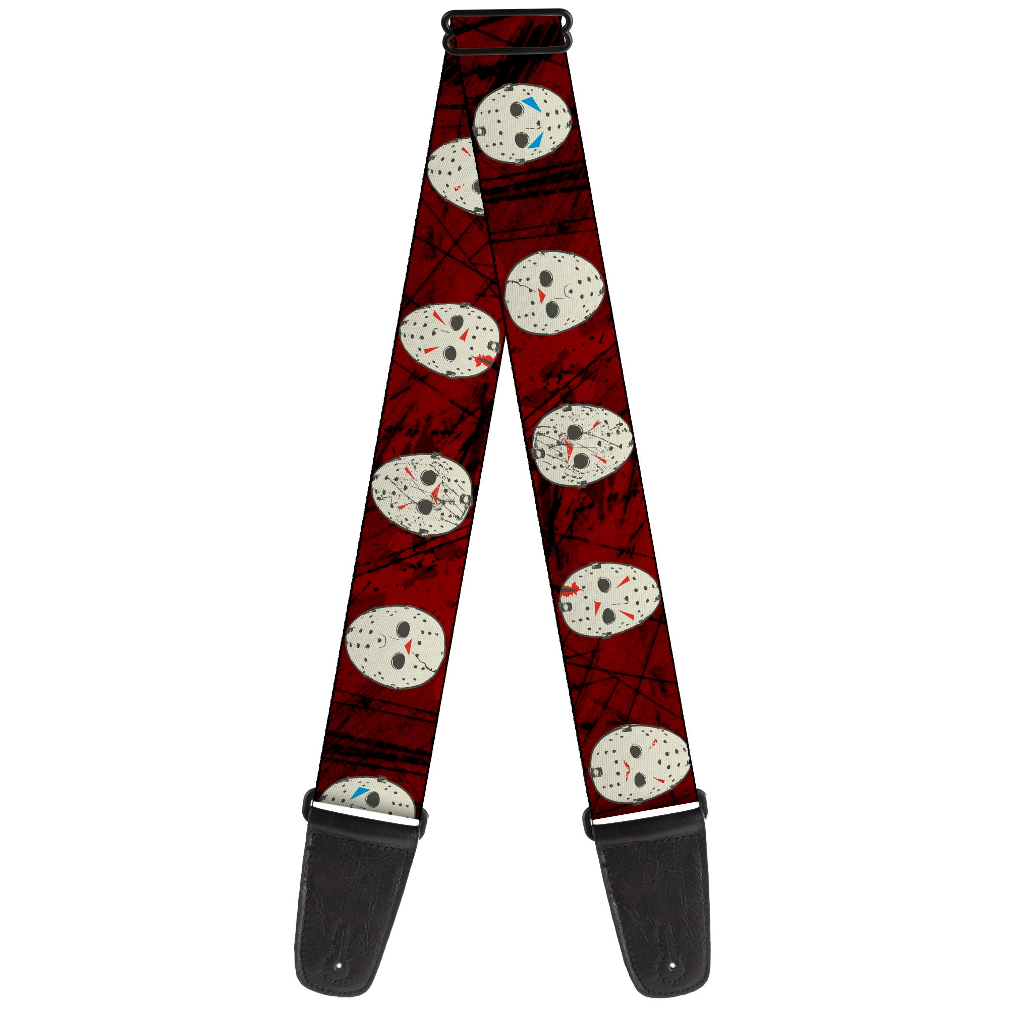Licensed Friday the 13th Hockey Mask Guitar Strap