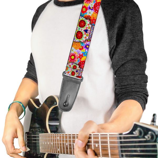 Licensed Thaneeya Mcardle Sugar Skull Starburst Guitar Strap