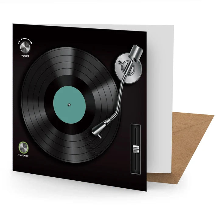 Turntables Greetings Card