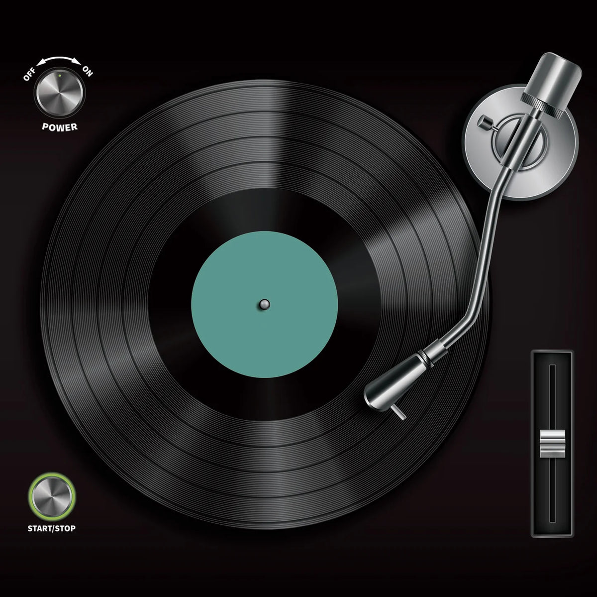 Turntables Greetings Card