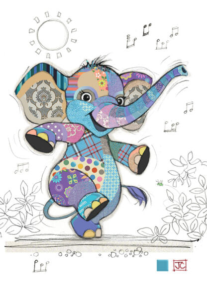 Bug Art Greeting Card Elly Elephant