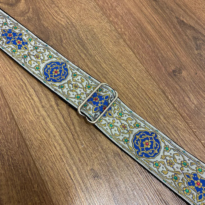 RokSak 2” Jacquard Guitar Strap Gray/Blue Ornate