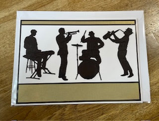 CraftyLu Handmade Greeting Card - Jazz Band
