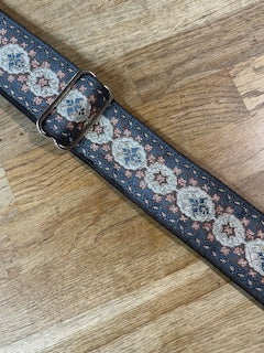Roksak 2" Jacquard Guitar Strap - Ornate Chocolate Brown