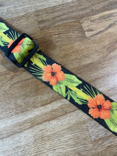 Roksak 1.5" Luau Ukulele Strap - Floral Orange