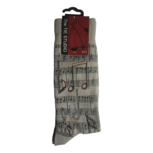 Tie Studio Grey Music Socks