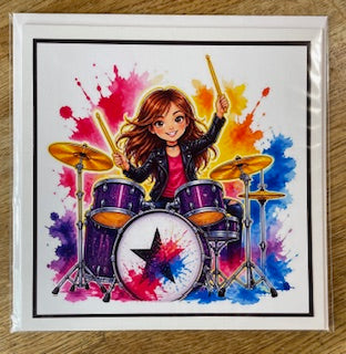 Cartoon Rockstars Colourful - Drums