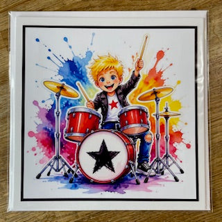 Cartoon Rockstars Colourful - Drums