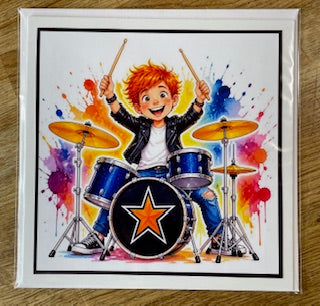 Cartoon Rockstars Colourful - Drums