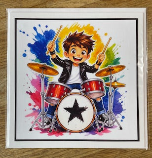 Cartoon Rockstars Colourful - Drums