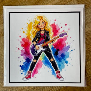 Cartoon Rockstars Colourful - Guitar