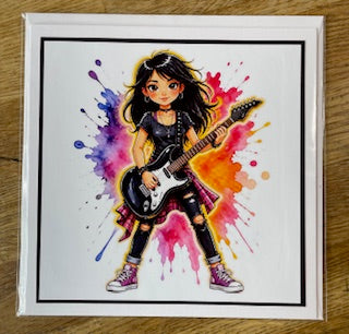 Cartoon Rockstars Colourful - Guitar