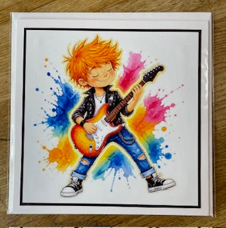Cartoon Rockstars Colourful - Guitar