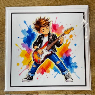 Cartoon Rockstars Colourful - Guitar