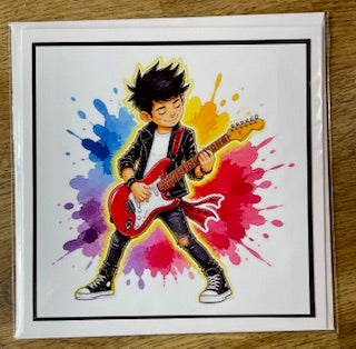 Cartoon Rockstars Colourful - Guitar