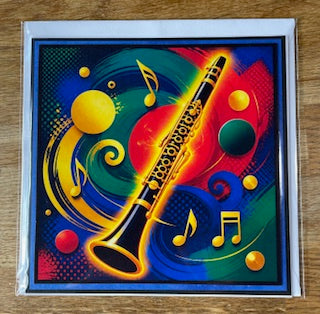 CraftyLu Swirling Instrument Greetings Card
