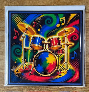 CraftyLu Swirling Instrument Greetings Card