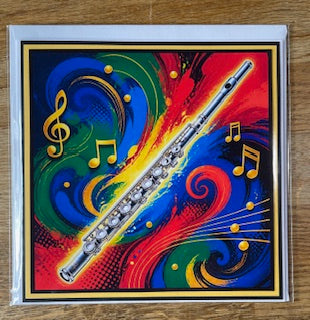 CraftyLu Swirling Instrument Greetings Card