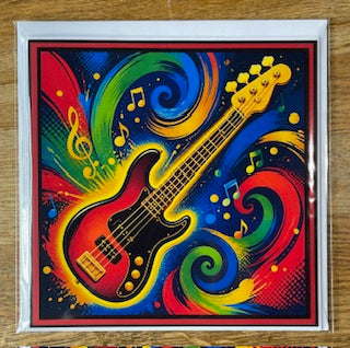 CraftyLu Swirling Instrument Greetings Card
