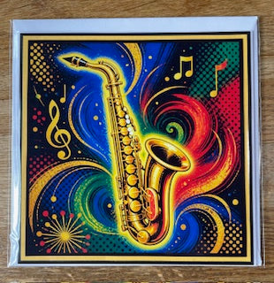 CraftyLu Swirling Instrument Greetings Card