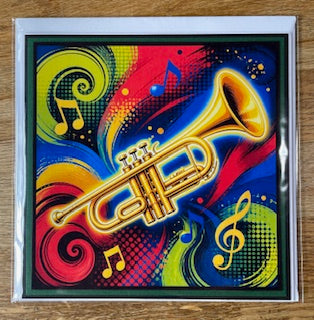 CraftyLu Swirling Instrument Greetings Card